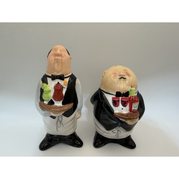 Certified International Other - Vintage Salt & Pepper Shakers French Italian Waiters by Certified Intnl